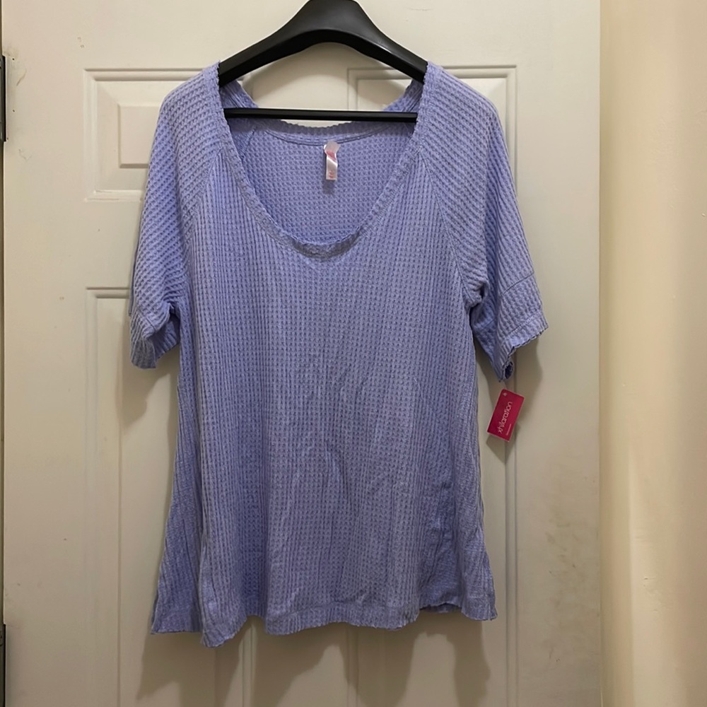 EXHILARATION, NWT women’s L lavender sleep shirt 63%polyester 34%rayon 3%spandex
